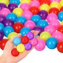 Honoson 500 Pcs Vending Machine Capsules 1.1" Gumball Machine Capsule Small Empty Toy Capsules Clear Colored Plastic Gumball Machine Containers for Toy Candy Party Favors(Vibrant Colors,Round)