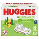 Huggies Natural Care Sensitive Baby Wipes, Unscented, Hypoallergenic, 99% Purified Water, 8 Flip-Top Packs (448 Wipes Total) (56 Count (Pack of 8))
