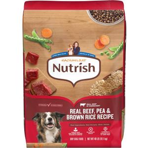 Nutrish Rachael Ray Adult Dry Dog Food Real Beef, Pea & Brown Rice Recipe, 40 lb. Bag (EXP 10/31/27)