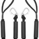 2 PK Bungee Dock Lines for Boats 2FT with 316 Stainless Clip Boat Accessories Marine Grade Boat Rope Boating Accessories Boat Dock Lines Jet Ski or PWC Mooring Boat Lines & Dock Ties (Black, 2 FT)