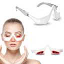Under Eyes Red Light Therapy Massager Glasses,Microcurrent Eye face led red light Beauty Device under Eye Massager Eyes Bag Remover for Reduce Dark Circles Puffiness Wrinkles Relax Eye Strain
