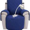 hyha 100% Waterproof Recliner Chair Covers, Non Slip Recliner Cover, Recliner Covers That Stay in Place, Reclining Slipcovers with Pocket, Furniture Protector for Pets, Dog (23.6", Navy)