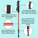 Aihoye Hiking Trekking Poles, 2 Pack Collapsible, Lightweight, Anti Shock, Walking Sticks, Adjustable Hiking Pole for Men and Women