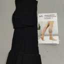 Lin Performance 15-20 mmHg Medical Compression Stockings for Women & Men, Thigh High Dot-Top Open Toe, Leg Support for Daily & Travel Comfort (Black,L)