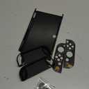 DLseego Switch OLED Protective Case Dockable Hard Shell Black Shockproof Cover Joy Con Skin with 4PCS Thumb Grips Caps Design for Switch OLED New Model