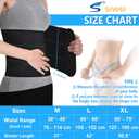 S Abdominal Binder Post Surgery - Elastic Waist Band for Stomach Support & Compression, Bariatric, Tummy Tuck | Latex-free, Breathable Belly Wrap Hernia Belt - (30" - 45") 3 PANEL - 9" High BLACK