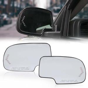 CHEDA Left And Right Side Non-Dimming Power Heated Mirror Glass w/LED Turn Signal Replacement For Cadillac Escalade Chevy Avalanche Silverado Suburban Tahoe GMC Sierra Yukon 2003-2006