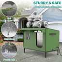 Large Heated Outdoor Cat House for Winter  Waterproof & Insulated Shelter with Soft Heated Pad, Elevated Base & Clear Window  Large Winter Cat House for Stray, Feral, and Barn Cats