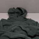 FAIABLE Womens Oversized Acid Wash Hoodie Unisex Heavyweight Cotton Hoodies Fleece Vintage Washed Sweatshirt Women Men (Small, Dark Green)