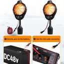 Xislet Upgrade Golf Cart Electric Heater with Infinite Temperature Adjustment, 2-Second Quick Heat 400W Quiet & Safe Carbon Fiber Heating, Battery Powered Heater Stable Fit Club Car/Yamaha/EZGO