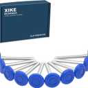 XIKE 10 Pcs 2" Nylon Garage Door Roller 4" Stem, MAX Quiet, Durable and Waterproof Types, Using 6200-2RS Precision Bearings. (Blue)