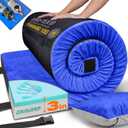 GAIALOOP 3 Inch Memory Foam Camping Mattress, Dual Layer Thick Sleeping Camp Pad for Car Tent Cot, Roll-Up Portable Glamping Floor Bed for Guests Sleepover