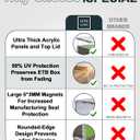 ETB Acrylic Case , ETB Protector Case,Clear Display Stackable - 8mm Ultra Thick Slotted Magnetic Lid Compatible with Elite Trainer Box (Box Not Including)