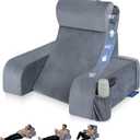 Kayfia Reading Pillow, 30-90° Stepless Adjust Angle & Height, Large, Grey