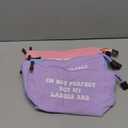 6 Pack Small Cosmetic Canvas Makeup Bags for Women with Zipper, 3 Colors and Designs (8 x 4 x 6 In) (Blue, Pink, Purple)