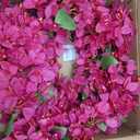 Briful Spring Front Door Wreath 18inches Artificial Bougainvillea Flower Wreath Silk Pink Floral Hanging Wreath Outdoor Summer Wreath for Home Wall Mantle Party Wedding Dcor