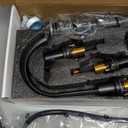 Aolemi Bathroom Faucets 3 Hole,8 Inch Widespread Waterfall Bathroom Sink Faucet,2 Handles Vanity Faucet with Pop-up Drain and Supply Hose,Matte Black