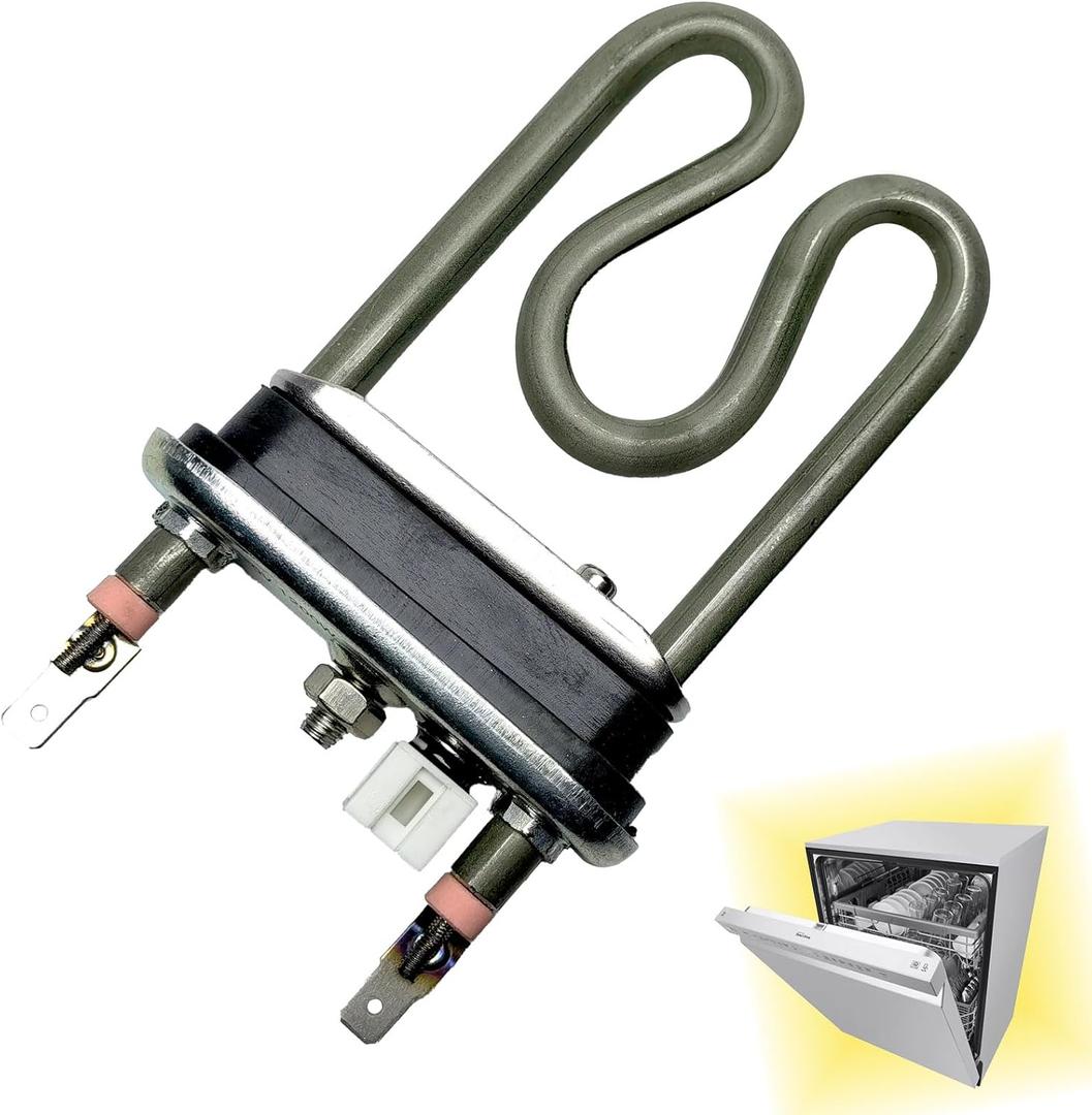 AEG72950001 Dishwasher Heater Assembly Compatible with LG LDF5545ST LDS5811ST LDS5811BB, AEG L8FEC9412N Dishwashers Heating Element and Thermistor Set Replace 2657686 PS7788065 and More