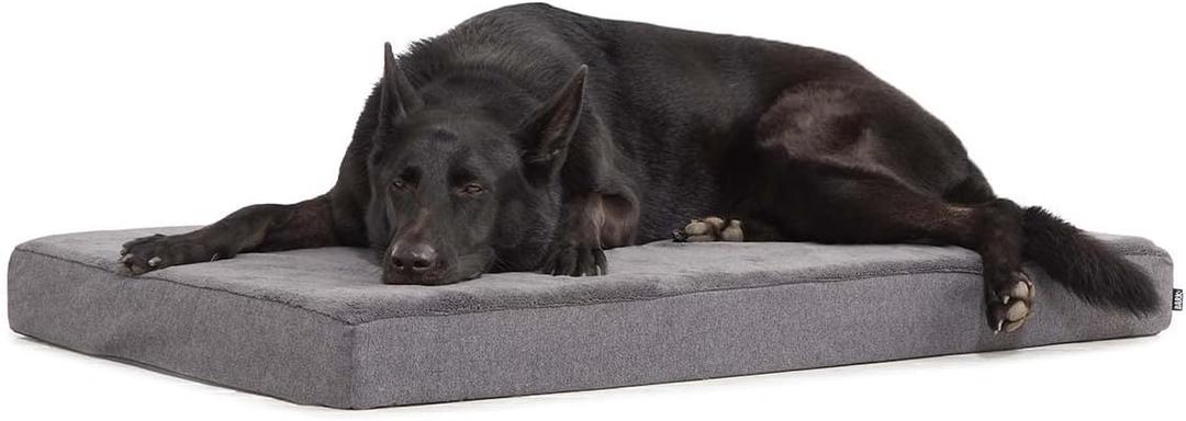 Barkbox Orthopedic Dog Bed with Memory Foam, Premium Comfort for Dogs and Puppies, Dog Bed for Joint Relief and Restful Sleep, Durable and Easy to Clean - Grey, XL 