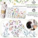 36 Pack Reusable Cleaning Cloths Washable Cotton Kitchen Dish Towels for Home Party Supplies Bulk, 9.84x11.81in (Wildflowers)