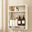Floating Shelves for Wall, Bathroom Wall-Mounted Shelves, Suitable for Bathroom Storage, Kitchen Storage, Corner Wall-Mounted Storage cabinets (2-Tier)
