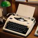 [Chic Cream Edition] Artisan-Refurbished Vintage Manual Typewriter  Retro Elegance/Kids' Mechanical Adventure/Timeless Keystroke Experience