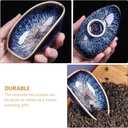 Chinese Porcelain Tea Set with Vessel, Scoop, Spoon & Accessories for Loose Leaf & Gong Fu Tea