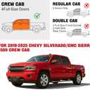 in-Channel Window Visors Rain Guards for Chevy Silverado/GMC Sierra 1500 2019-2025 Crew Cab, Window Deflectors Vent Visors for 2019-2025 Silverado 1500 Crew Cab, 4 Full-Size Doors
