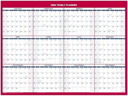 AT-A-GLANCE 2026 Erasable Calendar, Dry Erase Wall Planner, 12" x 16", Small, Vertical-Horizontal, Reversible, Compact (PM330B2826).2