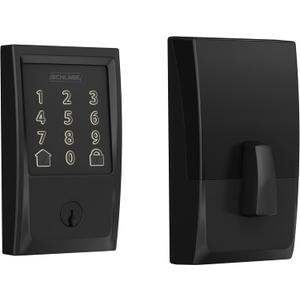 Schlage Encode Smart WiFi Deadbolt Lock for Front Door - Keyless Entry with App or Touchscreen - Works with Alexa, Hey Google, & Airbnb - Create Codes for Guests - Matte Black