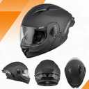 OUMURS Modular Motorcycle Helmets Full Face Flip up Street Bike Motorcycle Helmet for Unisex Adult Model-167 Large