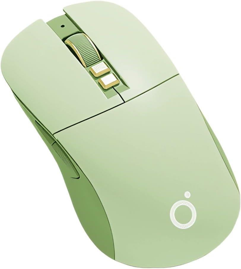 Wireless Gaming Mouse Tri-Mode 2.4GHz/Bluetooth 5.0/Wired USB-C 5-Level DPI Rechargeable Ergonomic Silent Optical Mice for iMac/MacBook/Computer/Laptop, Matcha Green