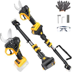 2-In-1 Electric Pruning Shears for Dewalt 20v Max Battery, 1.6" Cutting Diameter Cordless Pole Pruners 20v - Brushless Motor, 4 Modes Electric Pruning Shears for Gardening & Tree Trimmer (No Battery)