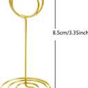 TecUnite 24 Pieces 3.35 Inch Table Number Holder Place Card Photo Holder Picture Name Menu Clips Memo Cards Stand for Wedding Reception Anniversary Birthday Party Centerpieces (Gold)