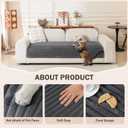MEETSKY 100% Waterproof Couch Cover, Sofa Covers for Pets Washable, Non Slip Couch Covers for Sectional Sofa Pet Friendly, Soft Sofa Blanket Cover Dog Furniture Protector, Dark Grey, 35" x 70.9"