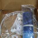 Small Table Lamp Shade, 8.7x8.7x7.9in Fabric Blue Lamps Shades with Waves and Oceans, 1 Pack Lampshades, Drum Lamp Shades, Support Spider and E26/E14 Base