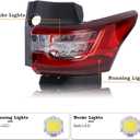 Right Passenger Side LED Tail Light Compatible for 2018 2019 2020 2021 Chevy Traverse Chevrolet Outer Rear Lamp Assembly With Bulbs 84618032 GM2805130 RH