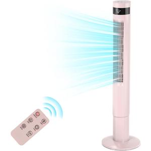 Antarctic Star Tower Fan Portable Floor Fans 85Oscillating Fan 43'' Quiet Cooling 12H Timer Remote Control Standing Bladeless Electric 3 Speeds Wind 3 Modes Bedroom Office(43 inch, Pink)