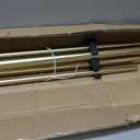 Double Curtain Rods 72-144 Inches for Windows, 1 Inch Diameter Adjustable Heavy Duty Drapery Rod with Aluminum Alloy Brackets and Finials, Modern Stylish Dual Curtains Rod, Brushed Gold