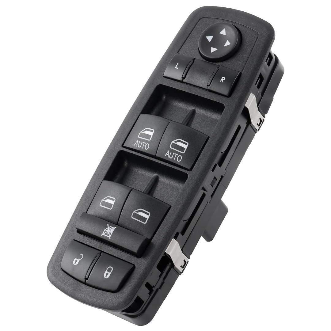 Power Window Switch Driver Side Master Control Button Compatible with 2012-2014 Chrysler Town & Country, Dodge Grand Caravan, Dodge Ram 1500 2500 3500, Replaces# 68298866AA, DWS1711