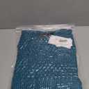 OUKODS Women Summer Short Sleeve Crochet Flower Sheer Knit Sweater Top Beach Cover Up Hollow Out Sexy See Through T-Shirts, M Blue