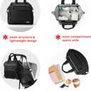 Skip Hop Diaper Bag Backpack: Mainframe Large Capacity Wide Open Structure with Changing Pad & Stroller Attachement, Black with Gold Trim, 14.25x6.25x14.75 Inch