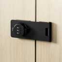 ETEKJOY Keyless Cabinet Lock 3-Digit Combination Password Hasp Latch Lock Twist Knob Wooden Drawer Cupboard Locker Gun-Safe Closet Box Home Office Security (Black, 4.5 Inch)