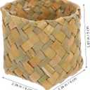 Cabilock 20 Pcs Hand Woven Wedding Candy Boxes, Rustic Light Brown Storage Baskets for, Easy Assembly, for Weddings, Birthdays, Baby Showers