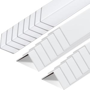 Sasylvia 20 Pcs Wall Corner Protector Guards, Vinyl 3/4 x 48 Inches Corner Trim Molding, Avoid Scratching Scuffs, Ease Install and Cleaning for Door Countertop Furniture Cabinet Protection, White