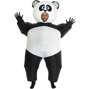 Morph Inflatable Panda Costume for Adults - Animal Suit with Built-In Fan and Gloves, Funny Giant Panda Halloween Fancy Dress