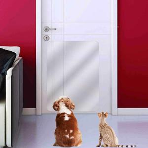 In hand Clear Pet Door Scratch Protector Shield Protect Your Furniture, Heavy Duty Deluxe Flexible Door Guard Cover (44"Long x 24"Wide)