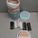 SITAKE Mini Swing Lid Desktop Trash Can, Blue + Green + Pink, Plastic, 3 Colors, 180 Count