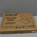 MARTY 2 Tier Spice Rack Organizer for Countertop, 15.8''L White Coffee Station/Bathroom Organizer Countertop, Counter Shelf Desktop Storage Organizer for Kitchen, Bedroom, Office (Medium)