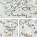 Farmhouse Wipeable Tablecloth Vinyl Waterproof Coating Spill-Proof Table Cover Cotton Linen Backing Slip Resistant Flower Tabletop Kitchen Party Table Décor Rectangle, 55"×102"(8-10 Seats)